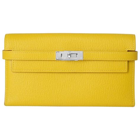 hermes wallet yellow|hermes billfold.